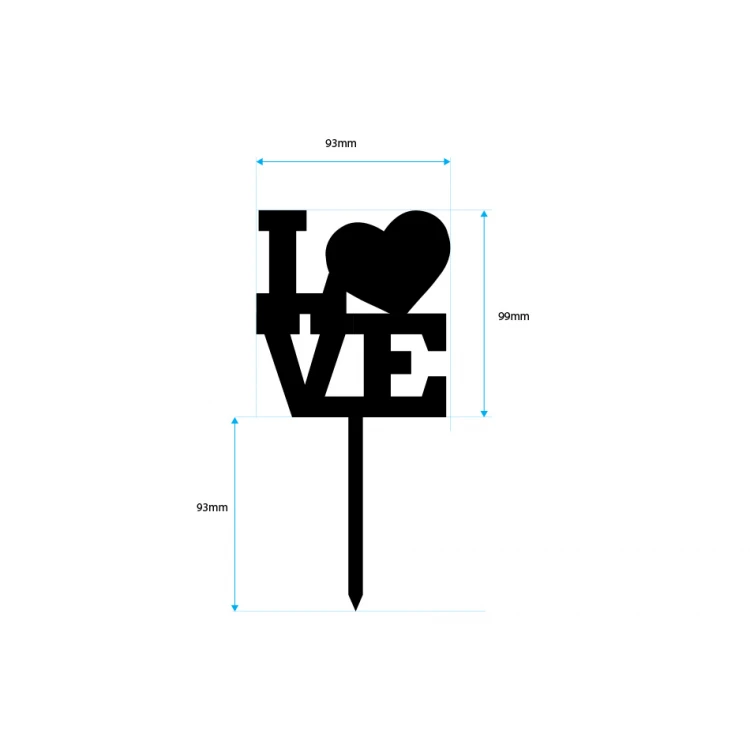 Tortenaufsatz - Love - TOP039