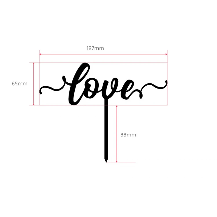Tortenaufsatz - Love - TOP052