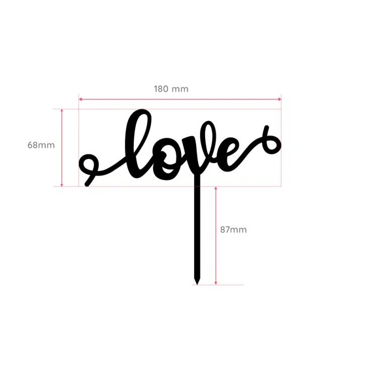 Tortenaufsatz - Love - TOP053