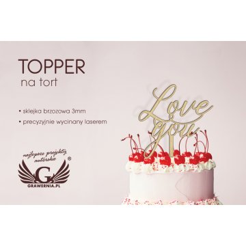 Tortenaufsatz - love you - TOP006