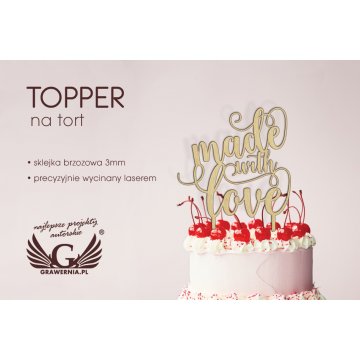 Tortenaufsatz - made with love - TOP001