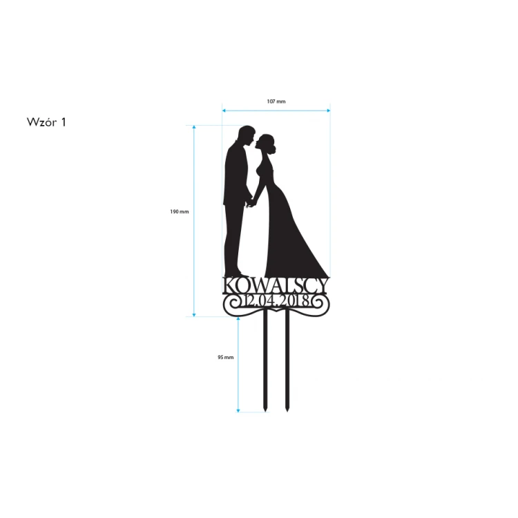 Hochzeitstorten Topper - Figur - TOP032