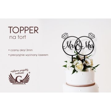 Hochzeitstorten Topper - Mr&Mrs - TOP033