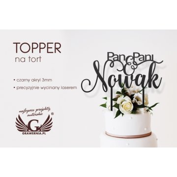 Topper für Hochzeitstorte - Herr und Frau - TOP031
