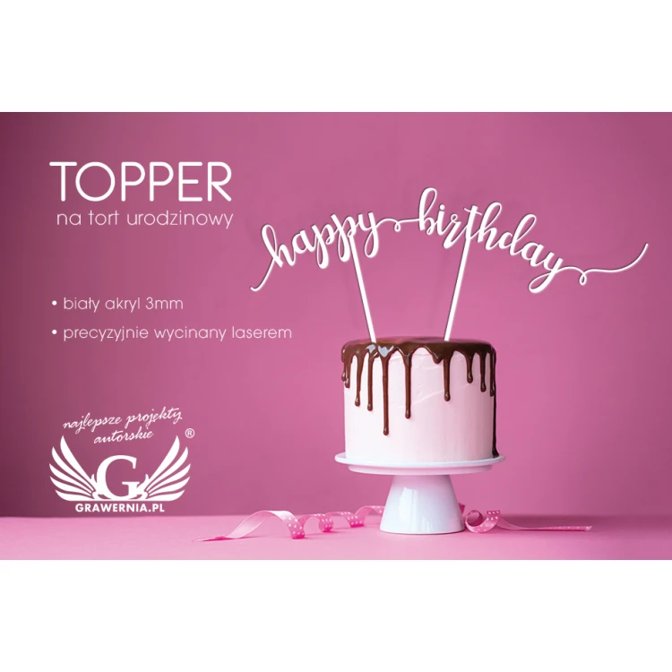 Topper für Geburtstagstorte - happy birthday - TOP013