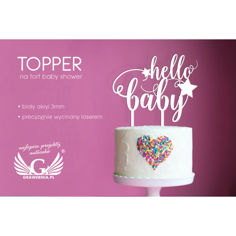 Topper für die Babyparty-Torte - TOP011