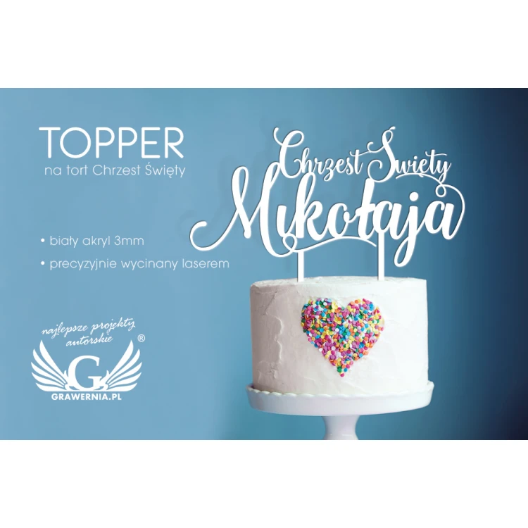 Topper für die Taufe Torte - TOP008