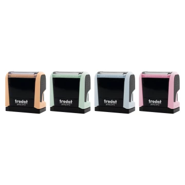 TRODAT Printy 4912 PASTEL Selbstfärbestempel - Textplattengröße: 47mm x 18mm - TRD012
