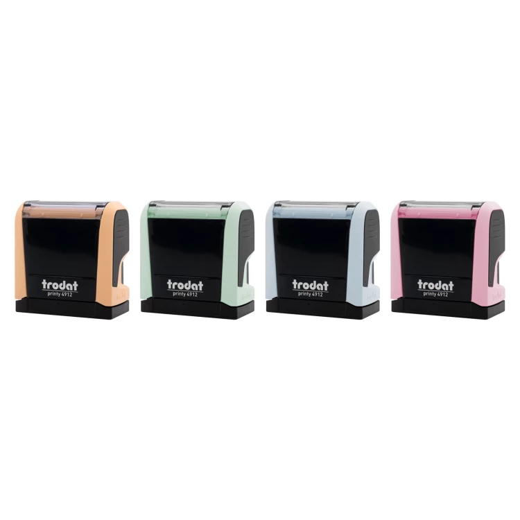 TRODAT Printy 4912 PASTEL Selbstfärbestempel - Textplattengröße: 47mm x 18mm - TRD012