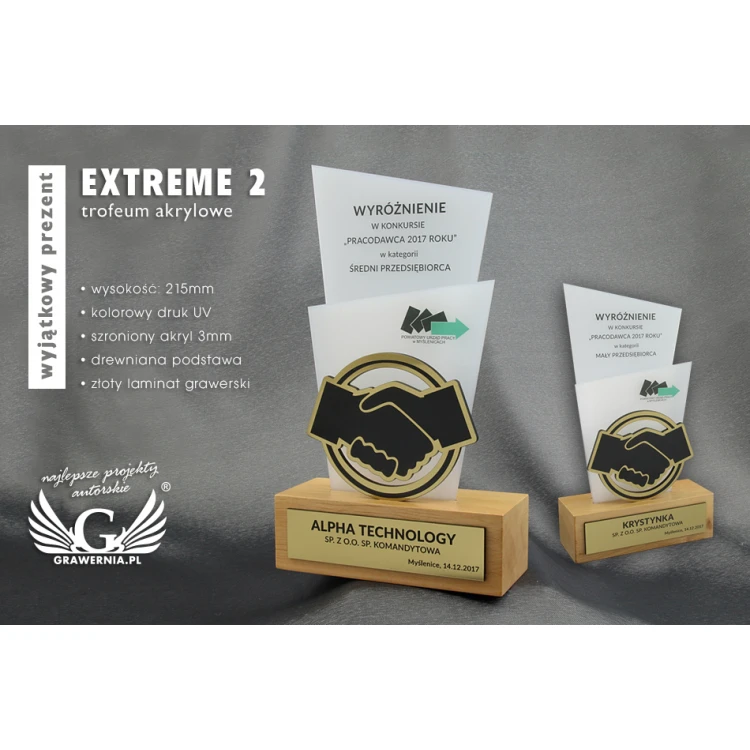 Akryl-Trophäe - EXTREME 2 - Modell DTA50 - Höhe 21,5cm