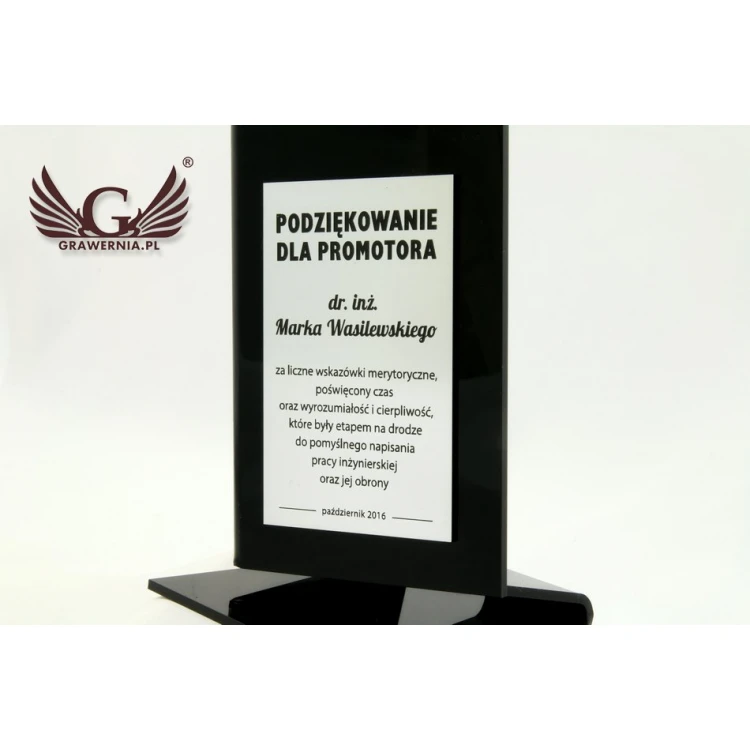 Akryl-Trophäe Zahnräder - Lasergravur und UV-Druck - Modell DTA33