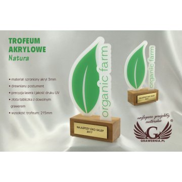 Akryl-Trophäe - NATURA - Modell DTA38 - Höhe 21,5cm - UV-Druck