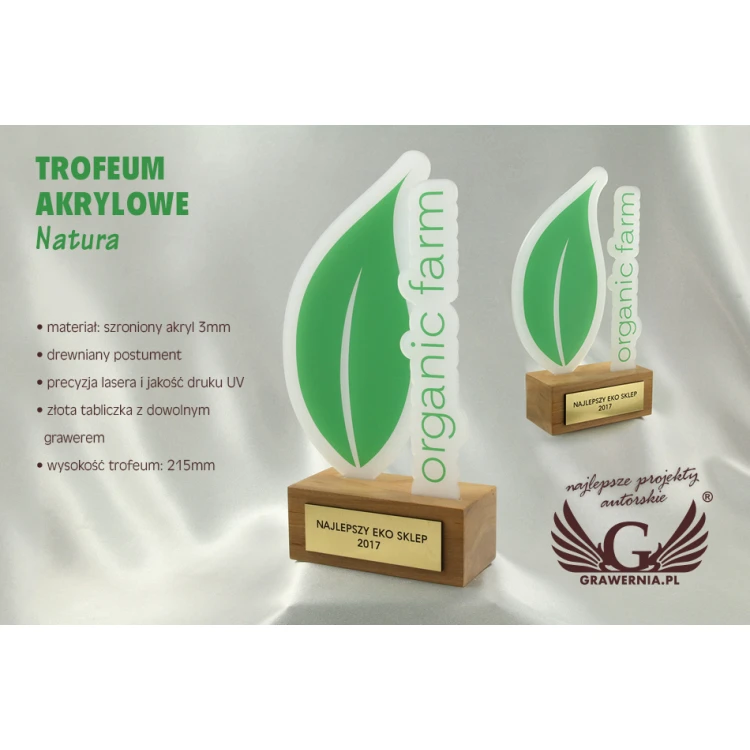 Akryl-Trophäe - NATURA - Modell DTA38 - Höhe 21,5cm - UV-Druck