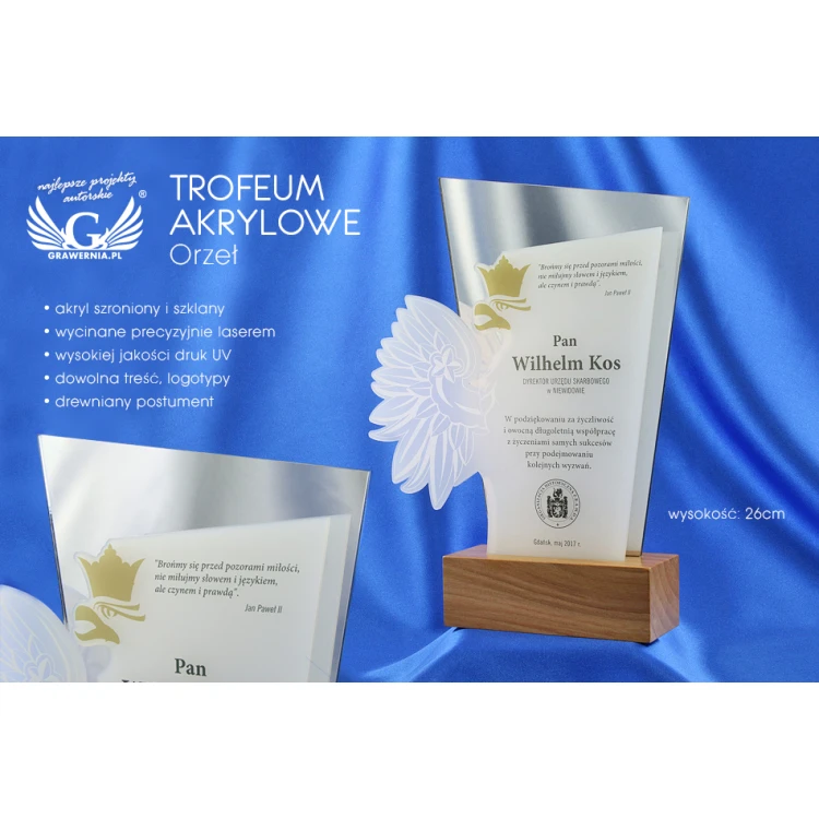 Akryl-Trophäe - ADLER - Modell DTA41 - Höhe 21,5cm
