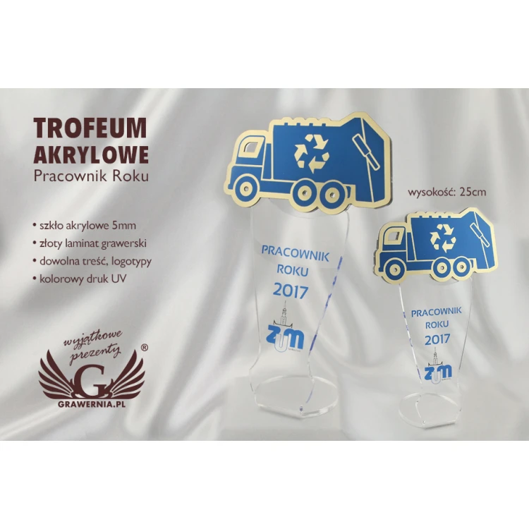 Akryl-Trophäe Mitarbeiter des Jahres - Modell DTA44 - Höhe 25 cm