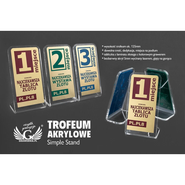 Akryl-Trophäe - SIMPLE STAND - Modell DTA53