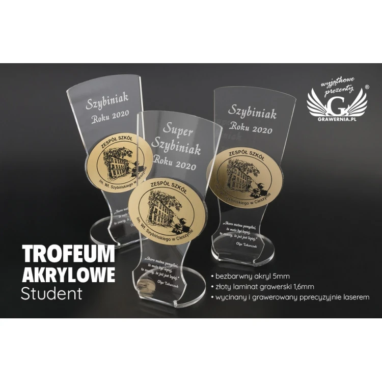 Akryl-Trophäe - STUDENT - Modell DTA65