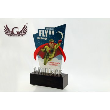 Akryl-Trophäe - SUPERMAN - Modell DTA39 - Höhe 21cm - UV-Druck