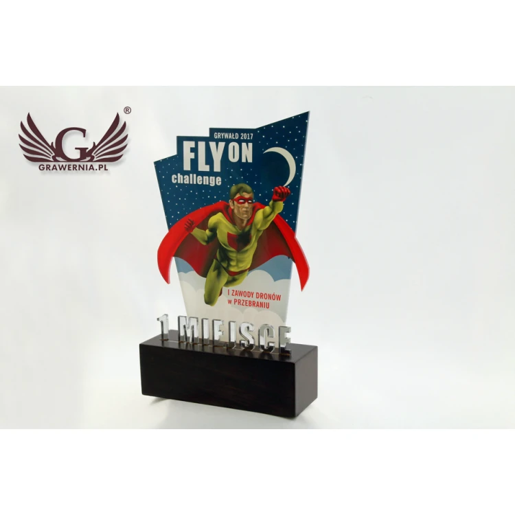 Akryl-Trophäe - SUPERMAN - Modell DTA39 - Höhe 21cm - UV-Druck
