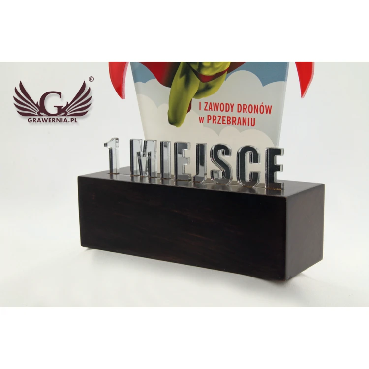 Akryl-Trophäe - SUPERMAN - Modell DTA39 - Höhe 21cm - UV-Druck