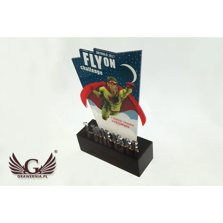 Akryl-Trophäe - SUPERMAN - Modell DTA39 - Höhe 21cm - UV-Druck