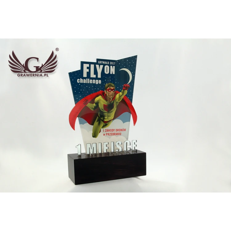 Akryl-Trophäe - SUPERMAN - Modell DTA39 - Höhe 21cm - UV-Druck