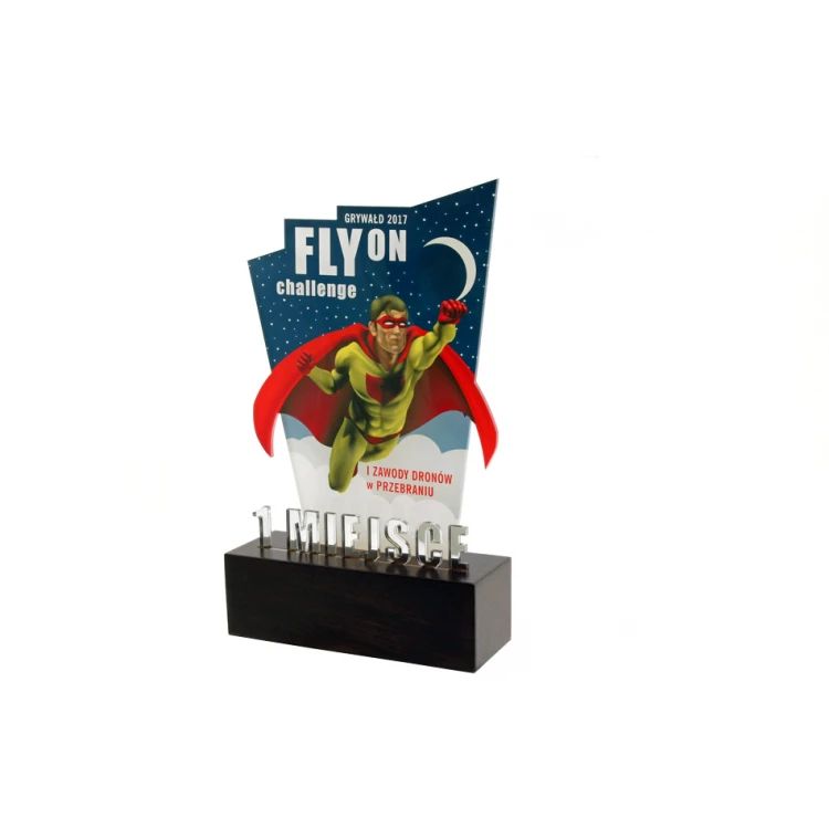 Akryl-Trophäe - SUPERMAN - Modell DTA39 - Höhe 21cm - UV-Druck
