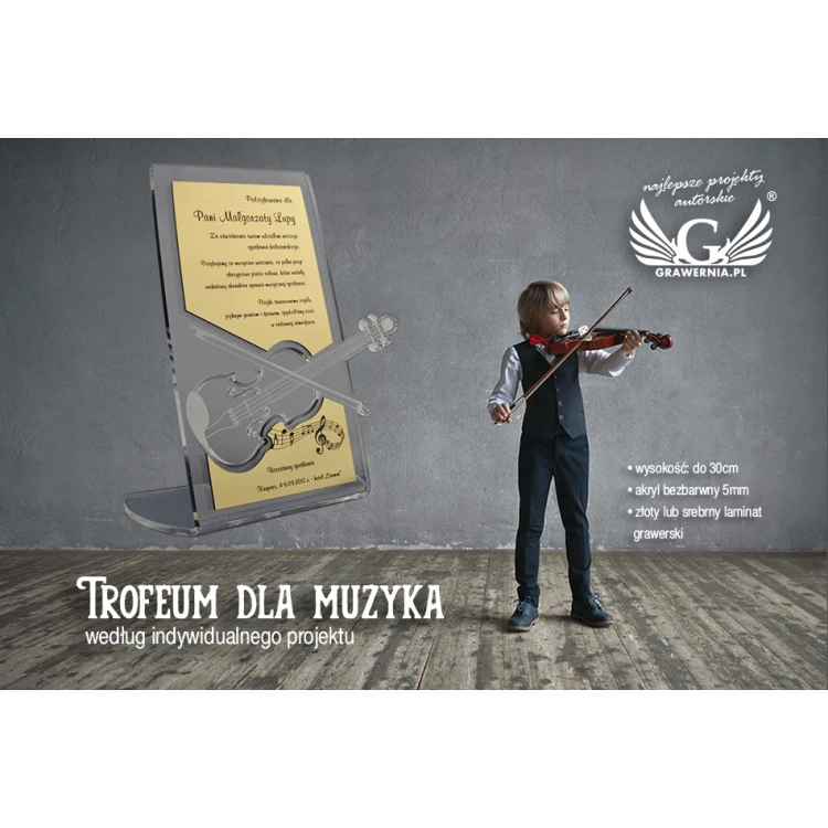 TROPHÄE FÜR MUSIKER - nach individuellem Entwurf - Modell DTA11