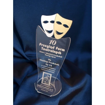 THEATERMASKE STATUETTE - Überblick über Theaterformen - Modell DTA5 - Höhe 19,5 cm