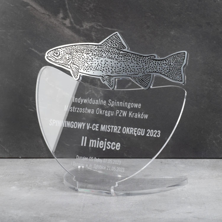 TROPHÄE FÜR FLIEGENFISCHER-WETTBEWERBE - FORELLE - Modell DTA9