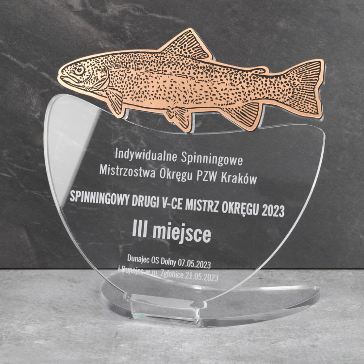 TROPHÄE FÜR FLIEGENFISCHER-WETTBEWERBE - FORELLE - Modell DTA9