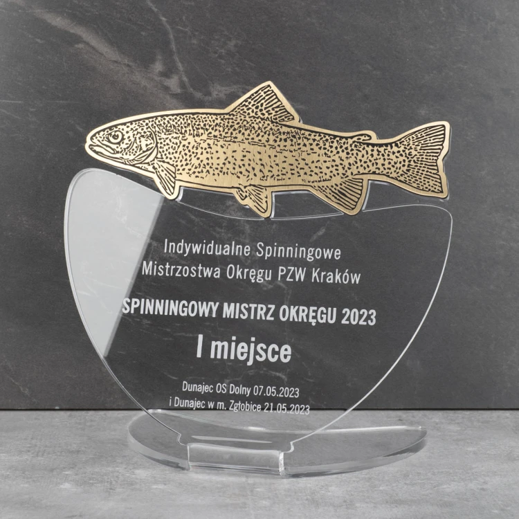 TROPHÄE FÜR FLIEGENFISCHER-WETTBEWERBE - FORELLE - Modell DTA9