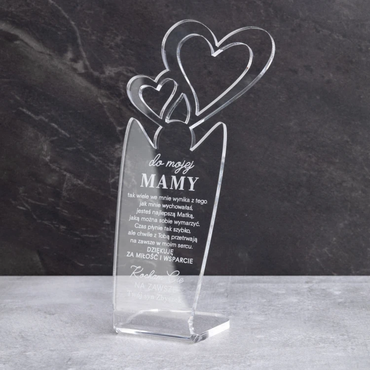 TROPHÄE HERZ - Geschenk für Mama - Modell MTA5