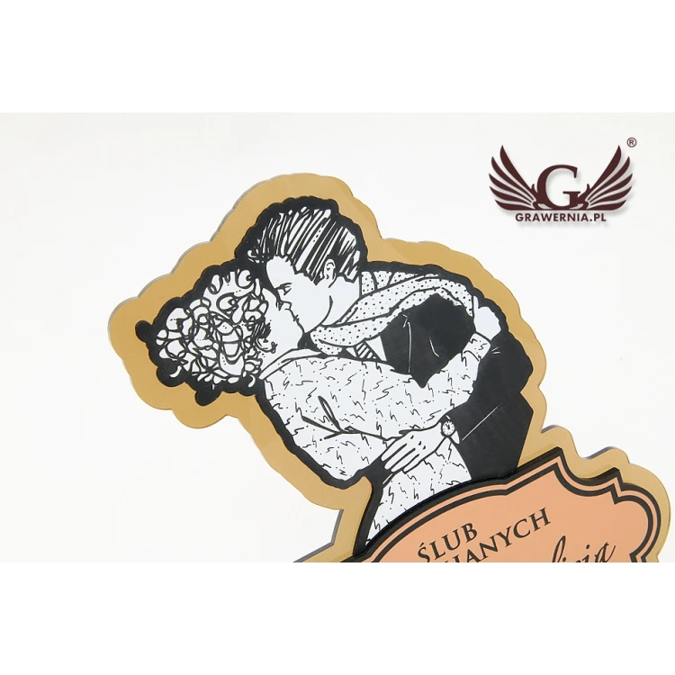 Akryl-Trophäe - Hochzeit, Jahrestag - Modell DTA30