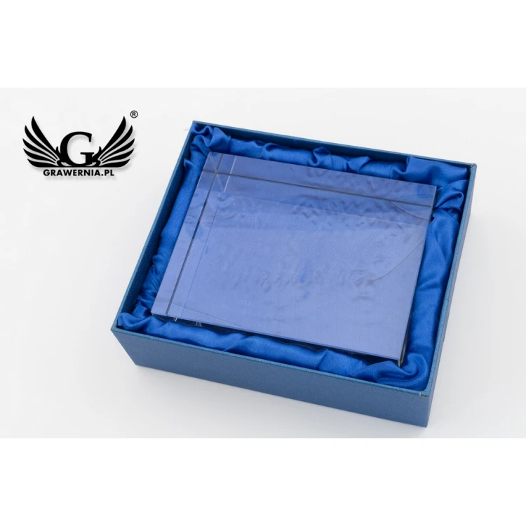 Glasstatuette mit farbigem UV-Druck - LUCY - Dankeschön für die Eltern - TSZ076