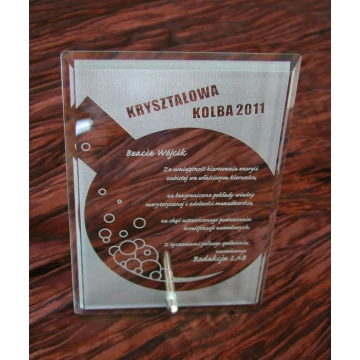 Glasrahmen mit Widmung 14x20cm - VERTIKAL