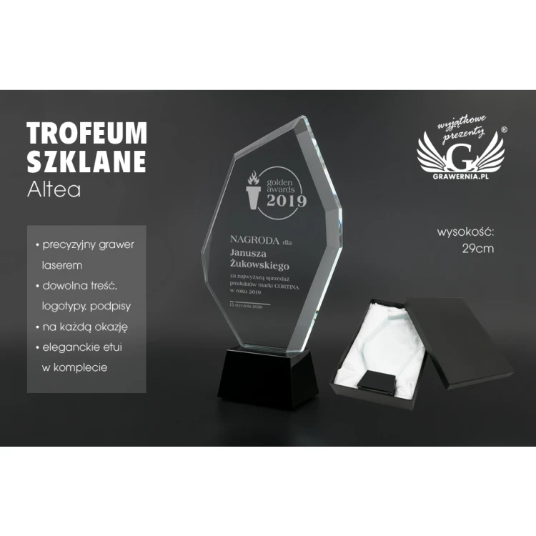 Glastrophäe im Etui - Altea - TSZ106