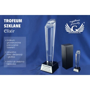 Glastrophäe im Etui - ELIXIR