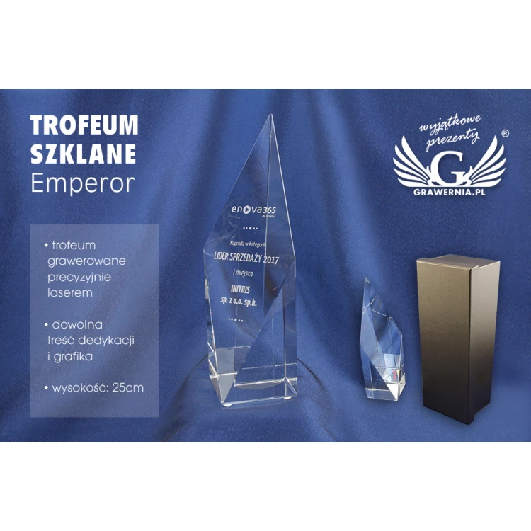 Glastrophäe im Etui - EMPEROR