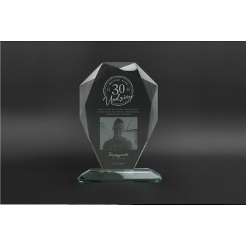 Glastrophäe in Etui - MILO mit Foto - Geburtstagsgeschenk - TSZ062