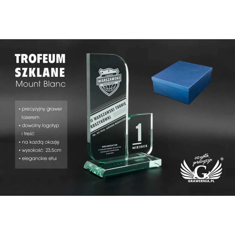 Glastrophäe im Etui - Mount Blanc - TSZ069