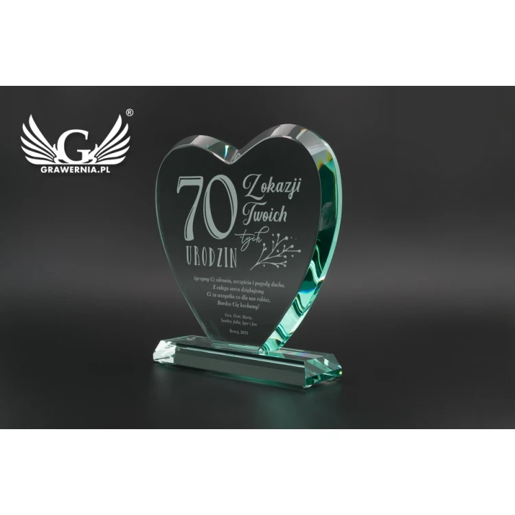 Glastrophäe in Etui - HERZ 3 - GEBURTSTAG - TSZ094