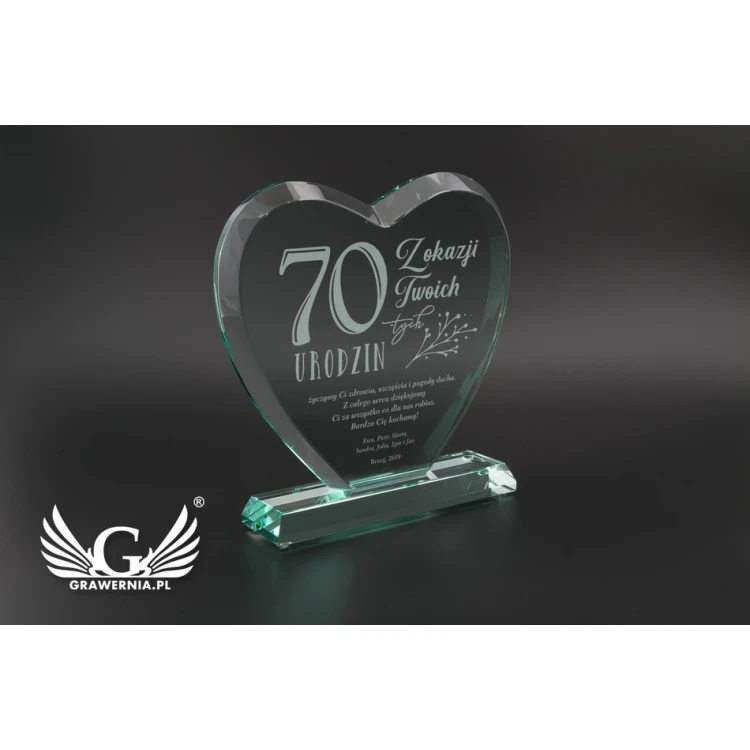 Glastrophäe in Etui - HERZ 3 - GEBURTSTAG - TSZ094