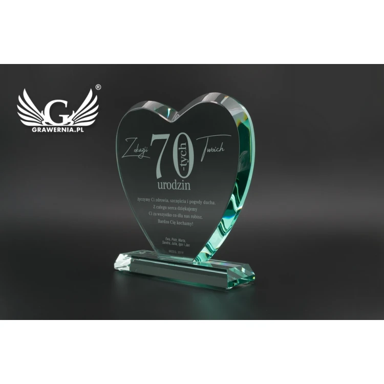 Glastrophäe in Etui - HERZ 3 - GEBURTSTAG - TSZ095