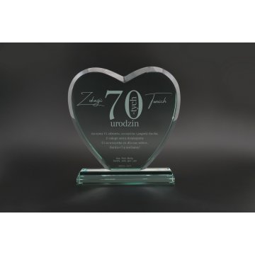 Glastrophäe in Etui - HERZ 3 - GEBURTSTAG - TSZ095