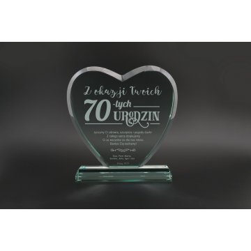 Glastrophäe in Etui - HERZ 3 - GEBURTSTAG - TSZ093