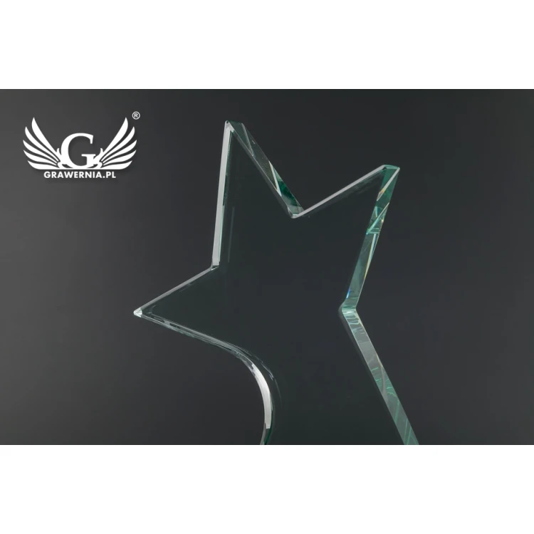 Glastrophäe in Etui - Star 2 - TSZ104