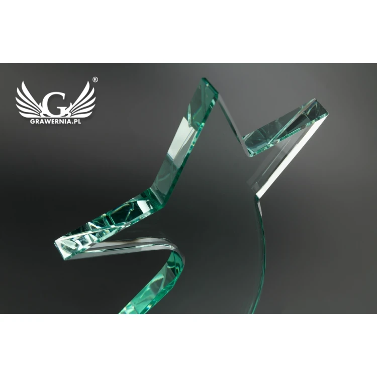 Glastrophäe in Etui - Star 2 - TSZ104