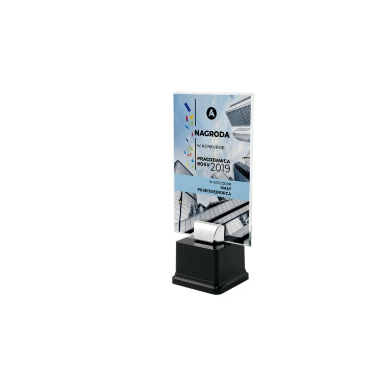 Glastrophäe mit UV-Druck auf Sockel - Ludit - TSZ108