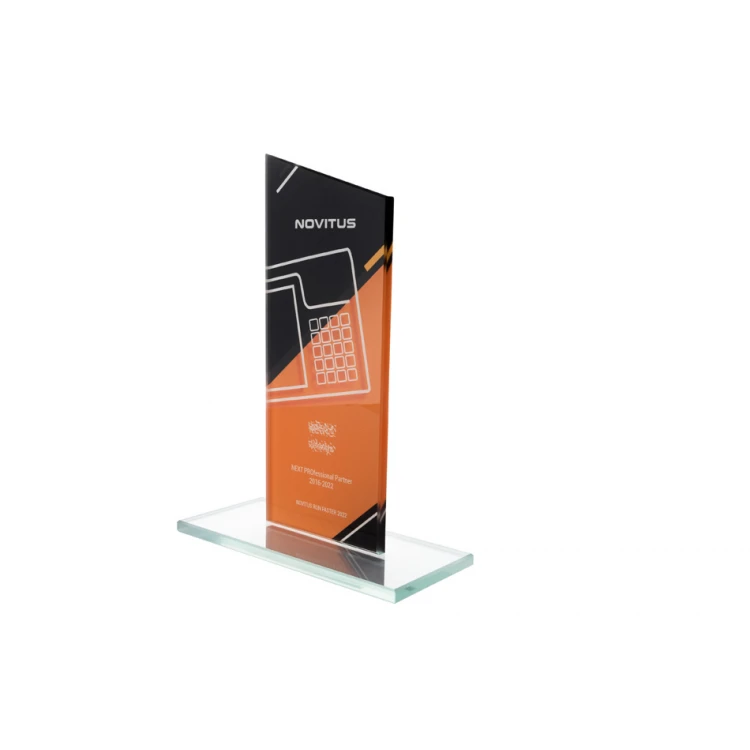 Glastrophäe mit UV-Druck - Culti - TSZ119